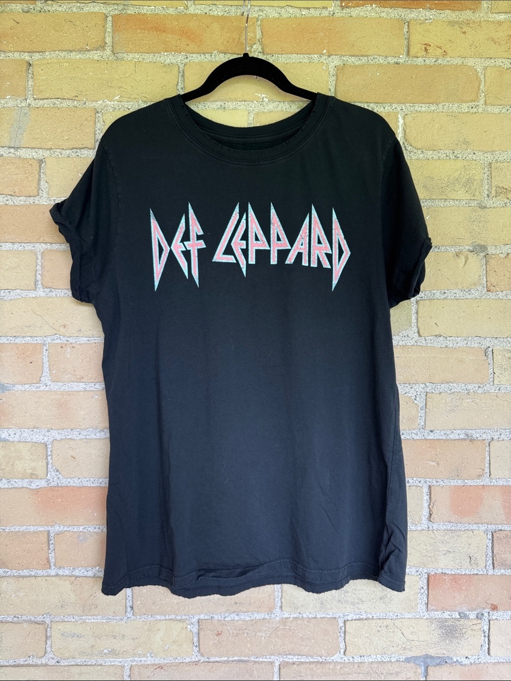 Recycled Karma Black Def Leppard Graphic Tee